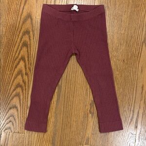Jamie Kay Burgundy Ribbed Leggings 3 Year